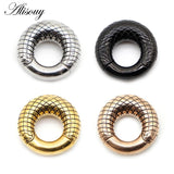 1PC 0G 8mm Stainless Steel Round Hinge Ear Weight Plugs Tunnel Ear Gauges
