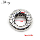 1PC 0G 8mm Stainless Steel Round Hinge Ear Weight Plugs Tunnel Ear Gauges