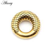 1PC 0G 8mm Stainless Steel Round Hinge Ear Weight Plugs Tunnel Ear Gauges