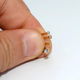 16PCS Surgical Steel CZ Gem Lip Ring Tragus Cartilage Earring Piercing