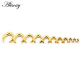 2pcs Stainless Steel Ear Plugs Tunnels Gauges Weights