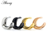2pcs Stainless Steel Ear Plugs Tunnels Gauges Weights