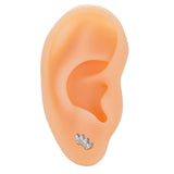 ASTM F136 Titanium PIERC Lip Ring CZ Top Ear Cartilage Labret Studs