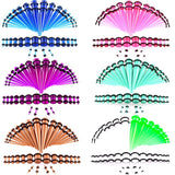 36pcs Ear Tunnels Pierces Gauges Mix Size 1.6mm-10mm Acrylic Ear Expanders