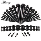 36pcs Ear Tunnels Pierces Gauges Mix Size 1.6mm-10mm Acrylic Ear Expanders