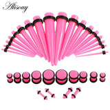 36pcs Ear Tunnels Pierces Gauges Mix Size 1.6mm-10mm Acrylic Ear Expanders