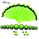 36pcs Ear Tunnels Pierces Gauges Mix Size 1.6mm-10mm Acrylic Ear Expanders