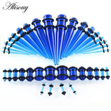 36pcs Ear Tunnels Pierces Gauges Mix Size 1.6mm-10mm Acrylic Ear Expanders