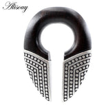 Wood Alloy Hollow Key Ear Weights Heavy Expander Plugs Gauges