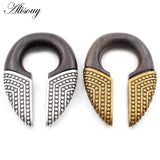 Wood Alloy Hollow Key Ear Weights Heavy Expander Plugs Gauges