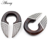 Wood Alloy Hollow Key Ear Weights Heavy Expander Plugs Gauges