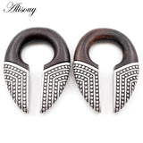 Wood Alloy Hollow Key Ear Weights Heavy Expander Plugs Gauges
