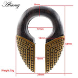 Wood Alloy Hollow Key Ear Weights Heavy Expander Plugs Gauges