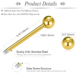 316L Stainless Steel Nipple Rings 14G Heart Barbell