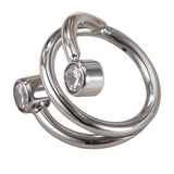 ASTM F136 Titanium Nose Ring CZ Paved Hinged Clicker Hoop Piercing Ear Earring