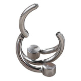 ASTM F136 Titanium Nose Ring CZ Paved Hinged Clicker Hoop Piercing Ear Earring