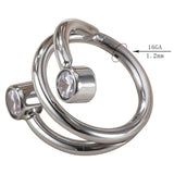 ASTM F136 Titanium Nose Ring CZ Paved Hinged Clicker Hoop Piercing Ear Earring