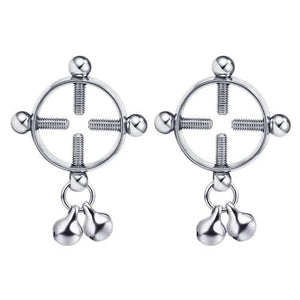 CrazyPiercing Shield Rings with Bell, Surgical Steel, Adjustable, Body Piercing