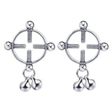 CrazyPiercing Shield Rings with Bell, Surgical Steel, Adjustable, Body Piercing