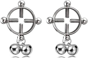 CrazyPiercing Shield Rings with Bell, Surgical Steel, Adjustable, Body Piercing