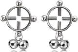 CrazyPiercing Shield Rings with Bell, Surgical Steel, Adjustable, Body Piercing