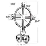 CrazyPiercing Shield Rings with Bell, Surgical Steel, Adjustable, Body Piercing