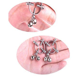 CrazyPiercing Shield Rings with Bell, Surgical Steel, Adjustable, Body Piercing