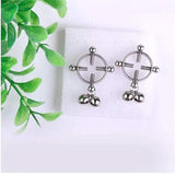 CrazyPiercing Shield Rings with Bell, Surgical Steel, Adjustable, Body Piercing