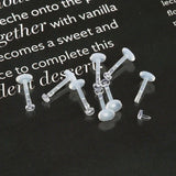 10PCS Clear Invisible Bioplastic Labret Lip Rings Work Lip Piercing Jewelry