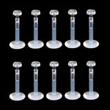 10PCS Clear Invisible Bioplastic Labret Lip Rings Work Lip Piercing Jewelry