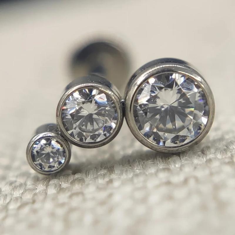 16G Titanium Tragus Labret Lip Cartilage Earring Body Jewelry