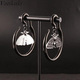 Vankula Moth Ear Weights Stainless Steel Dangle Plugs Hooks Gauges Expander