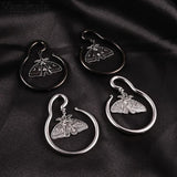 Vankula Moth Ear Weights Stainless Steel Dangle Plugs Hooks Gauges Expander