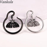 Vankula Moth Ear Weights Stainless Steel Dangle Plugs Hooks Gauges Expander