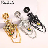 2pc Stainless Steel Ear Plugs Tunnels Stretchers Body Piercing Jewelry