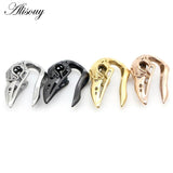 Bird Skull Head Stainless Steel Ear Plugs Tunnel Gauges Expander