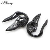 Bird Skull Head Stainless Steel Ear Plugs Tunnel Gauges Expander