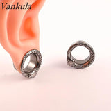 Unique Stainless Steel Unisex Snake Head Ear Piercing Plugs
