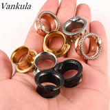 Unique Stainless Steel Unisex Snake Head Ear Piercing Plugs
