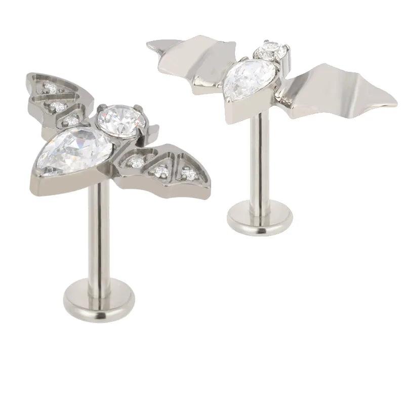 G23 Titanium Body PIERC RING bat ear studs