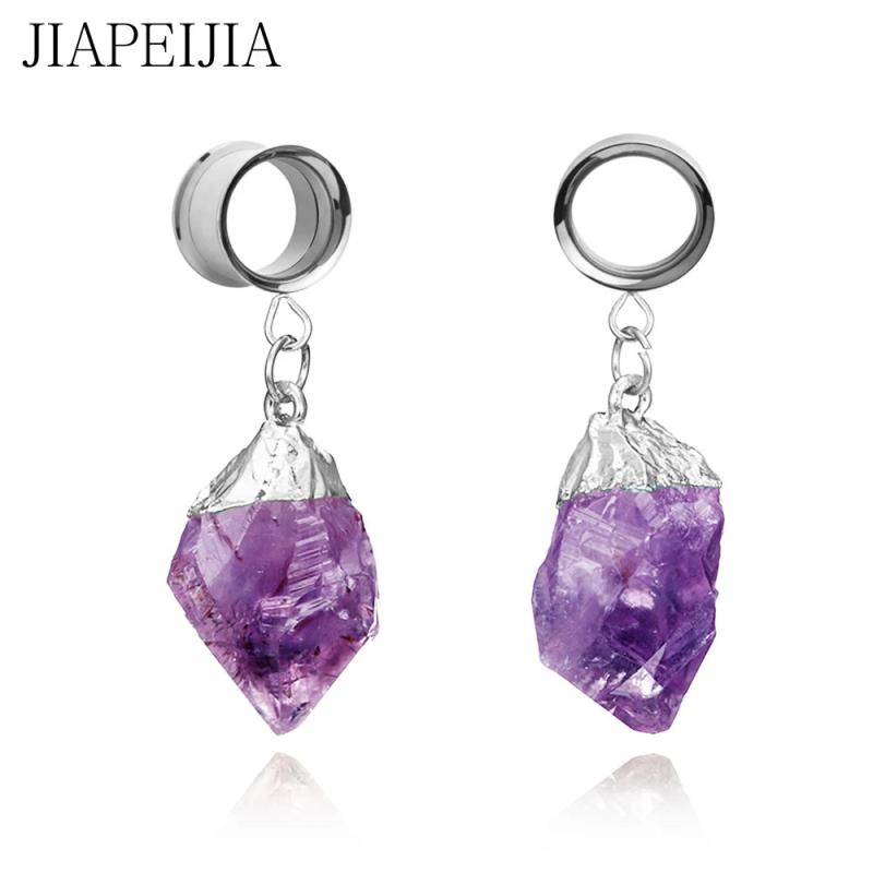 Crystal Pendant Ear Plug Tunnels Ear Gauges Body Piercing Jewelry