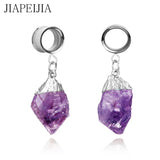 Crystal Pendant Ear Plug Tunnels Ear Gauges Body Piercing Jewelry
