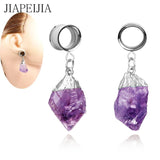 Crystal Pendant Ear Plug Tunnels Ear Gauges Body Piercing Jewelry