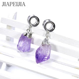 Crystal Pendant Ear Plug Tunnels Ear Gauges Body Piercing Jewelry