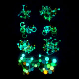 110Pcs Glow In Dark Acrylic Belly Button Ring Eyebrow Lip Piercing