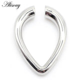 Stainless Steel Heart Water Drop Ear Weight Expander Piercing Earring