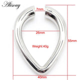 Stainless Steel Heart Water Drop Ear Weight Expander Piercing Earring