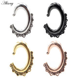 316L Stainless Steel C Pattern Lace Ear Weights Expander Stretcher Plugs