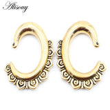 316L Stainless Steel C Pattern Lace Ear Weights Expander Stretcher Plugs