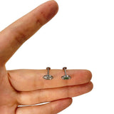 G23 Titanium Oval Marquise Zircon Tragus Lip Studs